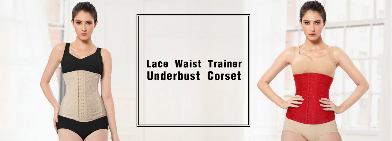 White Lace Underbust Waist Shapewear Corset
