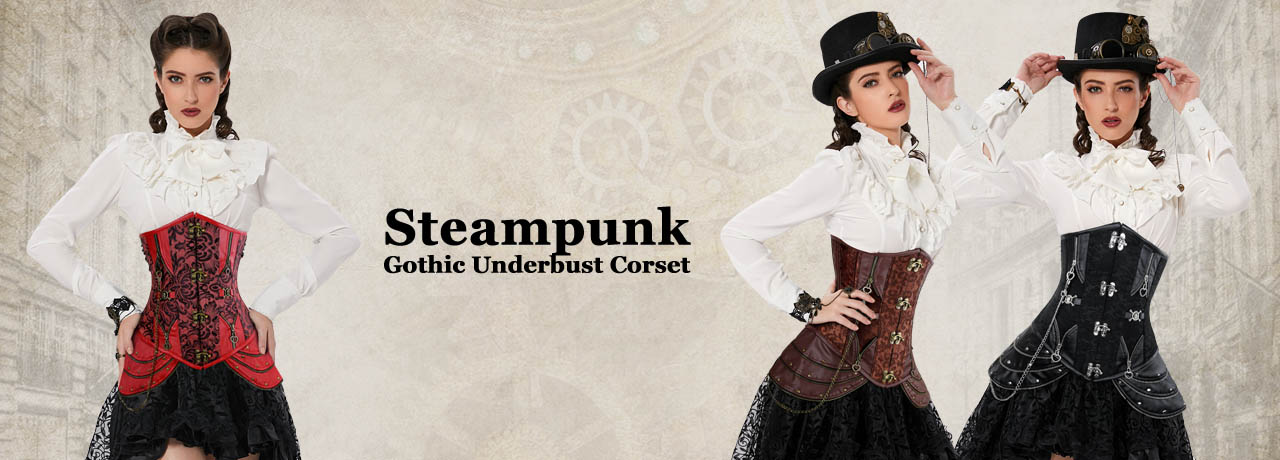 Steampunk Map Underbust Corset